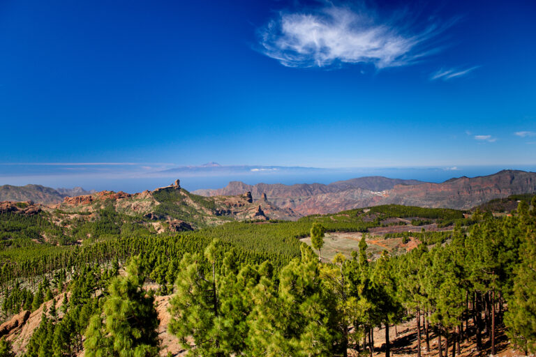 Wyspy Kanaryskie - Gran Canaria - Ventana del Nublo- fotoiskierka, Widok na góry i Teide