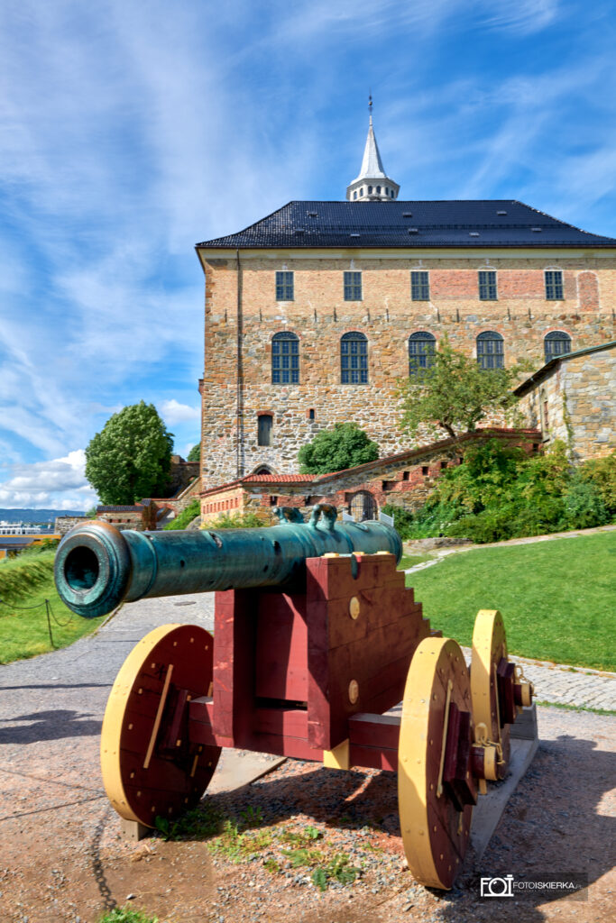 Oslo Norwegia Twierdza Akershus Oslofjorden