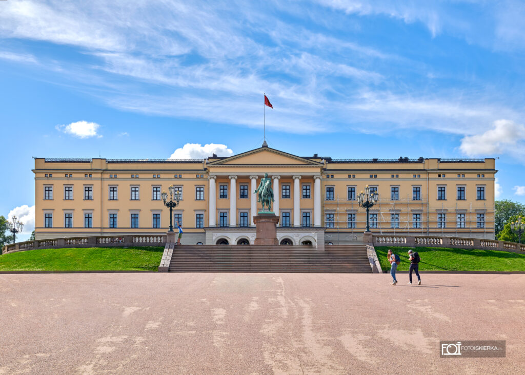 Oslo Norwegia Pałac Królewski Oslofjorden